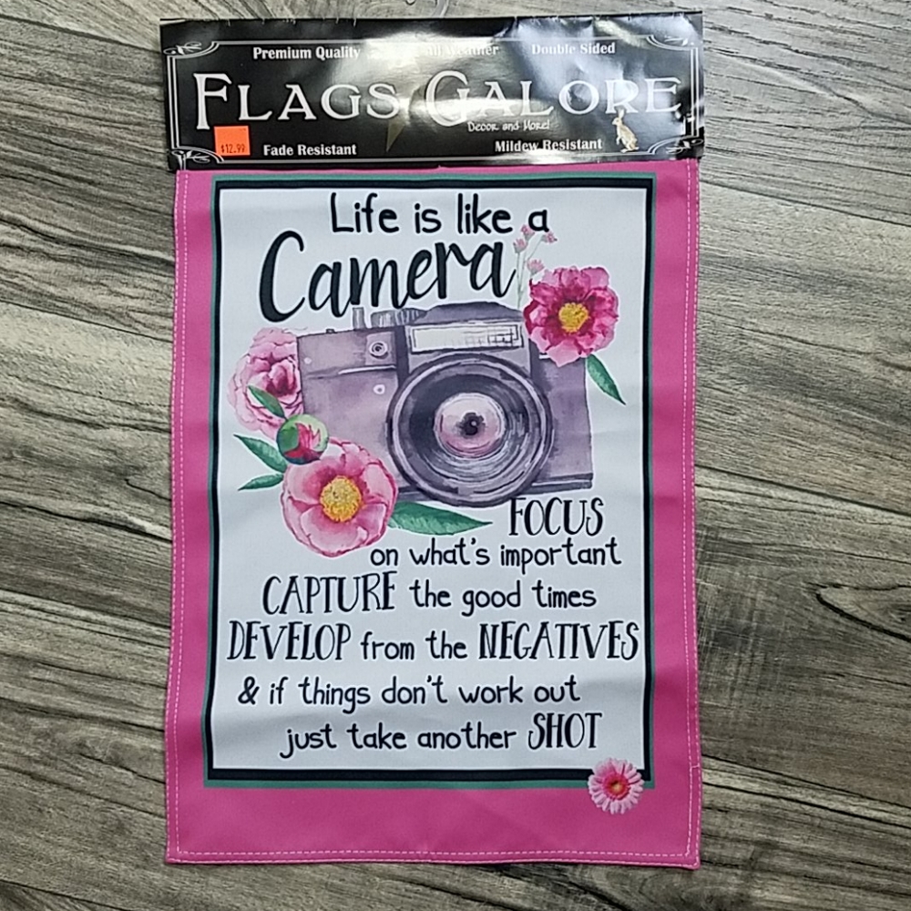 New! Camera garden flag